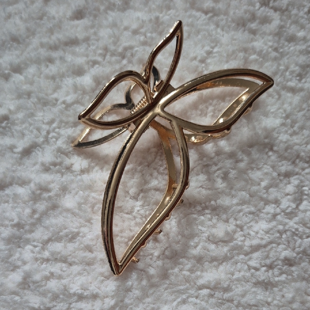 Gold Butterfly Hair Clip